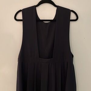 WConcept navy blue pinafore midi dress